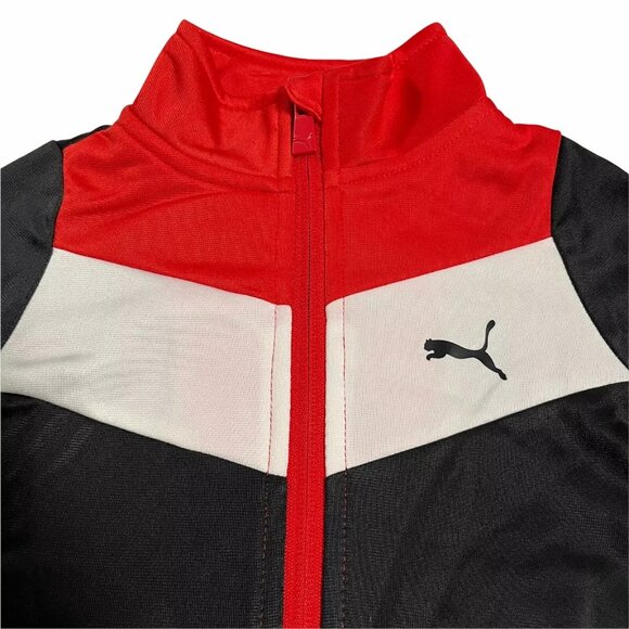 Puma Baby Infant Boys Track Jacket & Joggers Outfit Set Sz 12 Months Black/ Red - Picture 3 of 13